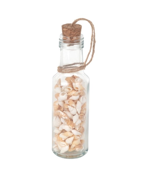 Botella De Conchas De Cristal Decorativa para Oficina o Hogar