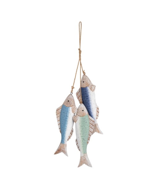Colgante Peces de MDF en Verde, Azul y Blanco - Decoración Náutica