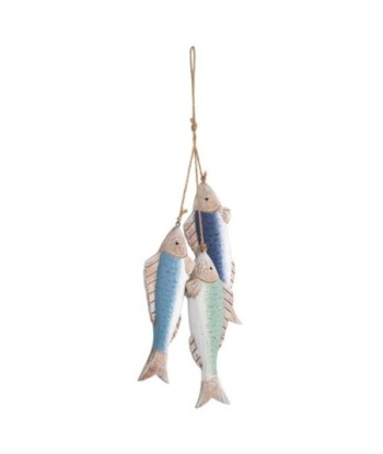 Colgante Peces de MDF en Verde, Azul y Blanco - Decoración Náutica