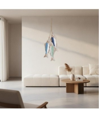 Colgante Peces de MDF en Verde, Azul y Blanco - Decoración Náutica