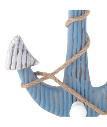 Percha Colgante Ancla de MDF Azul con Estilo Náutico