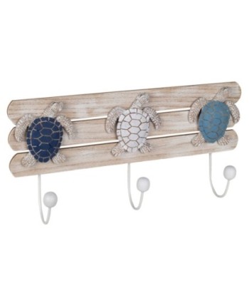 Percha Tortugas 3 Pomos de MDF - Estilo Marítimo