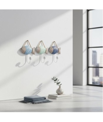 Percha 3U MDF estilo marítimo para decoración