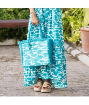 Bolso Azul Mujer 100% Algodón, Bolso Bandolera, Tote Bag, Mochila Mujer, Ideal para Regalos, Lavado a Mano, Colección