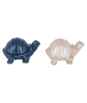 Figura de Tortuga 2U en Cerámica - Decoración Original para el Hogar
