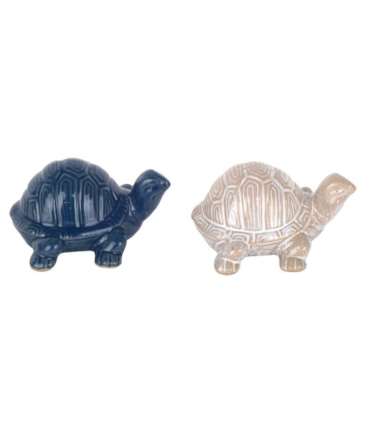 Figura de Tortuga 2U en Cerámica - Decoración Original para el Hogar