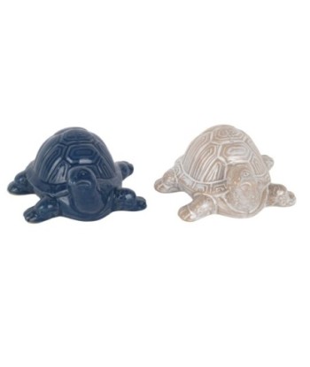 Figura de Tortuga 2U en Cerámica - Decoración Original para el Hogar