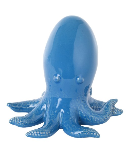 Figura de Pulpo de Cerámica Azul - Decoración Náutica Original