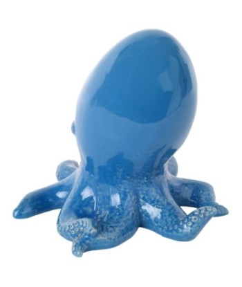 Figura de Pulpo de Cerámica Azul - Decoración Náutica Original