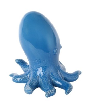 Figura de Pulpo de Cerámica Azul - Decoración Náutica Original