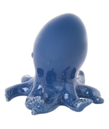 Figura de Pulpo de Cerámica Azul - Decoración Marinera