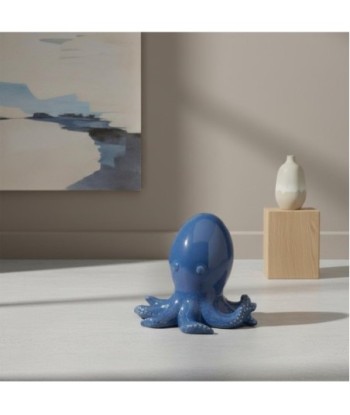 Figura de Pulpo de Cerámica Azul - Decoración Marinera