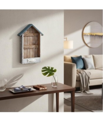 Cuelgallaves de MDF estilo náutico con pesquera decorativa