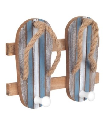 Percha Chanclas 2 Pomos de MDF - Estilo Náutico para Entrada