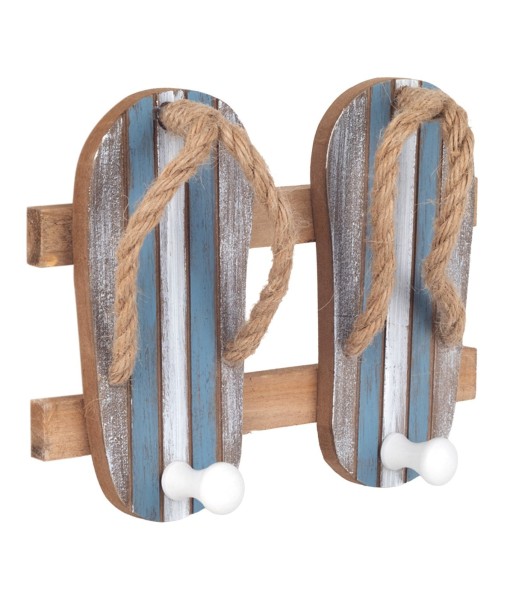 Percha Chanclas 2 Pomos de MDF - Estilo Náutico para Entrada