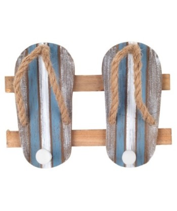 Percha Chanclas 2 Pomos de MDF - Estilo Náutico para Entrada