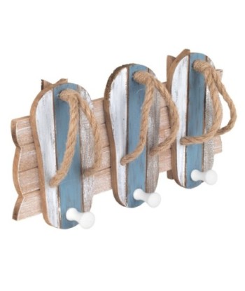 Percha Chanclas 3 Pomos de MDF, estilo marinero para entrada