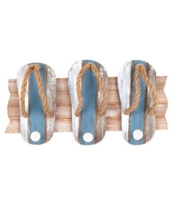Percha Chanclas 3 Pomos de MDF, estilo marinero para entrada