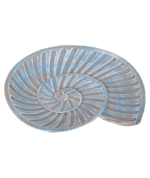 Bandeja Caracola de MDF azul y marrón, elegante decoración para cualquier hogar