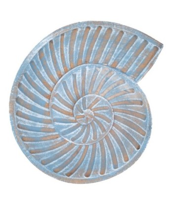 Bandeja Caracola de MDF azul y marrón, elegante decoración para cualquier hogar