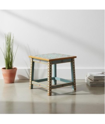 Taburete de Madera Decorativo con Estilo Colorido para el Hogar