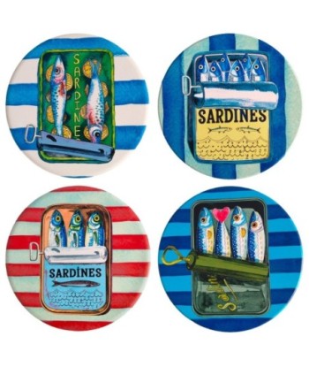Posavasos de cerámica 4U con diseño colorido y festivo