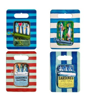 Tabla 4U Cerámica Artística con Diseño de Sardinas - NOVEDAD