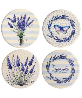 Posavasos 4U Cerámica Lavanda - Estilo Vintage y Color Azul