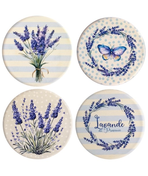 Posavasos 4U Cerámica Lavanda - Estilo Vintage y Color Azul