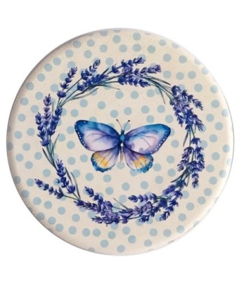 Posavasos 4U Cerámica Lavanda - Estilo Vintage y Color Azul