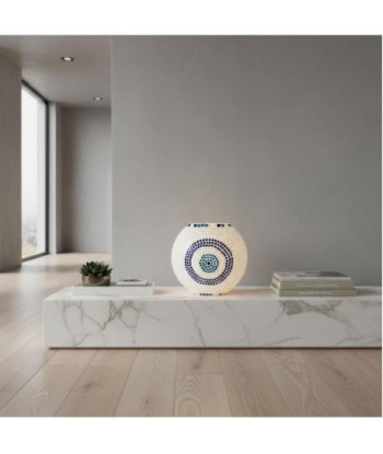 Lámpara Mosaico Sobremesa de Vidrio y Escayola - Estilo Moderno y Decorativa