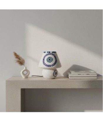 Lámpara Mosaico Sobremesa de Vidrio y Escayola, Estilo Moderno