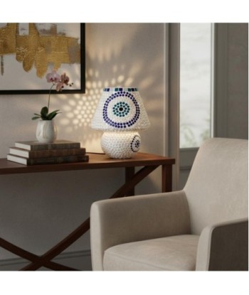 Lámpara Mosaico Sobremesa de Vidrio y Escayola, Estilo Moderno