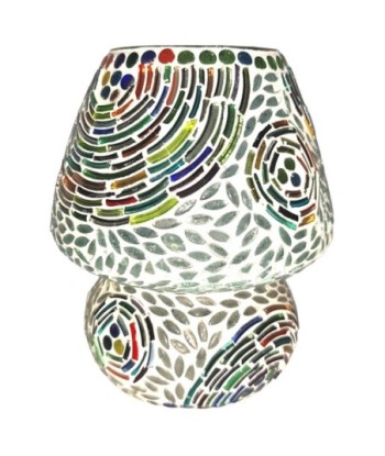 Lámpara Mosaico Sobremesa de Vidrio, Estilo Multicolor y Moderno