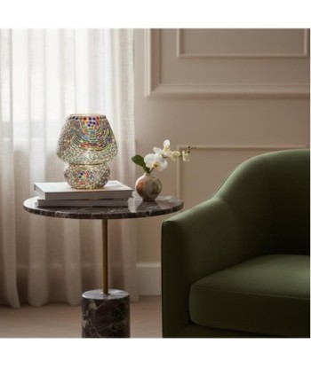 Lámpara Mosaico Sobremesa de Vidrio, Estilo Multicolor y Moderno