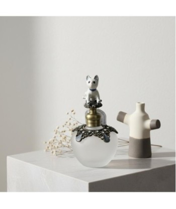 Botella De Perfume de Metal y Cristal con Diseño Elegante y Decorativo