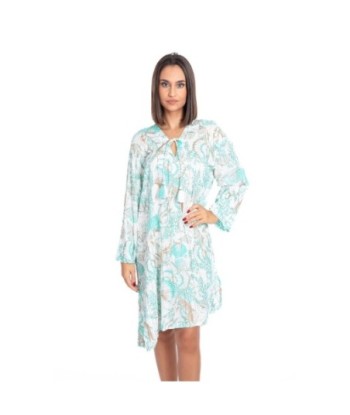 Kurta Multicolor para Mujer - Moda Isla Bonita, Estilo Tropical, 100% Algodón, Larga y Con Lavado a Mano, Perfecto