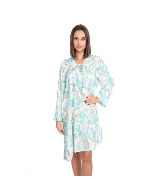 Kurta Multicolor para Mujer - Moda Isla Bonita, Estilo Tropical, 100% Algodón, Larga y Con Lavado a Mano, Perfecto