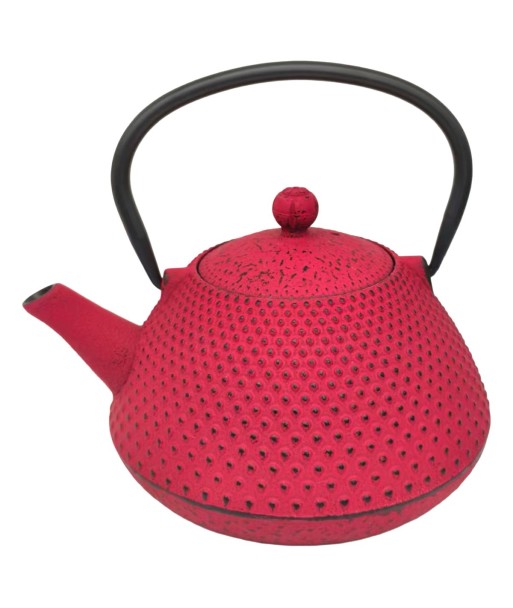 Tetera de Hierro Colado 0,8L Roja - Estilo Moderno