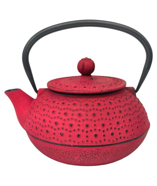 Tetera de Hierro Colado 0,8L Roja con Diseño Moderno