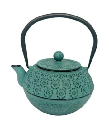 Tetera de Hierro Colado 1L con Diseño Floral