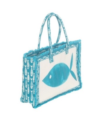 Bolso Mujer Azul Algodón 100% - Tote Bag Animal Print con Cierre Cremallera - Ideal para Regalos Mujer y Uso Diario