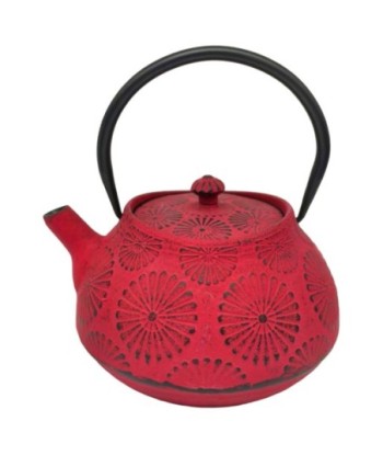 Tetera de Hierro Colado 1,2L - Estilo Moderno y Color Rojo