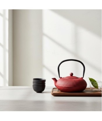 Tetera 1,2L de Hierro Colado Rojo con Diseño Exclusivo