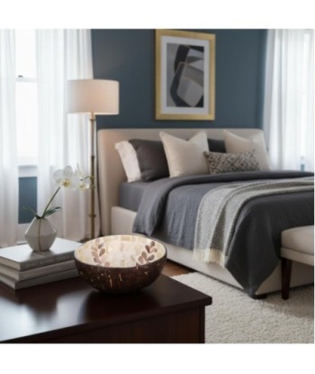 Cuenco de Fibra Vegetal Decorativo con Diseño Natural para Casa