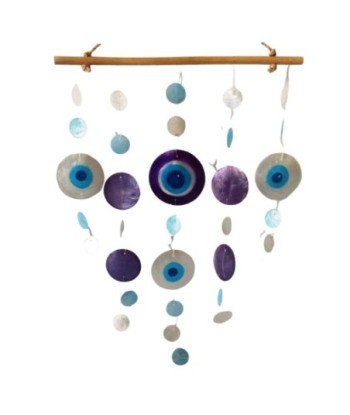 Colgante decorativo de resina con diseño en azul y púrpura