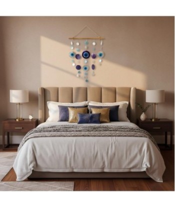 Colgante decorativo de resina con diseño en azul y púrpura