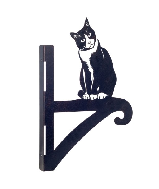 Adorno Pared Gato de Metal - Decoración Jardín Elegante