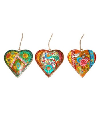 Colgante 3U de metal en forma de corazón decorativo