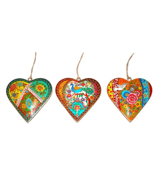 Colgante 3U de metal en forma de corazón decorativo